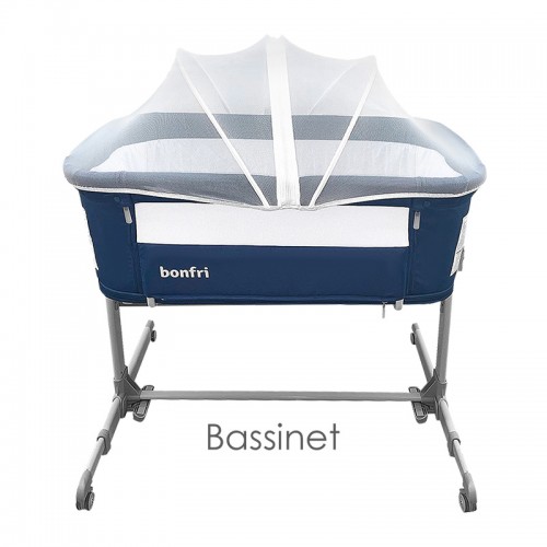 Bonfri S5 Rock & Relax Bassinet + Playpen  (With Travel Bag & Mosquito Net) | Birth - 9kg (crib) | Birth - 22kg (playpen) | FREE Fitted Sheet