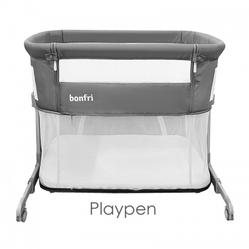 Bonfri S5 Rock & Relax Bassinet + Playpen  (With Travel Bag & Mosquito Net) | Birth - 9kg (crib) | Birth - 22kg (playpen) | FREE Fitted Sheet