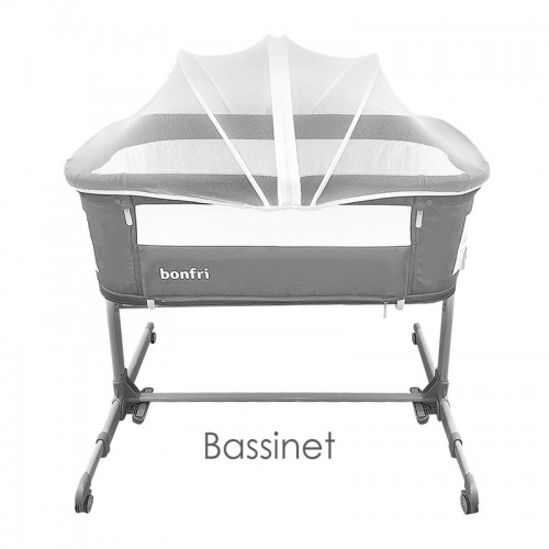 Bonfri S5 Rock & Relax Bassinet + Playpen  (With Travel Bag & Mosquito Net) | Birth - 9kg (crib) | Birth - 22kg (playpen) | FREE Fitted Sheet