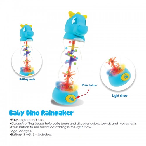 Hap-P-Kid Little Learner Baby Dino Rainmaker