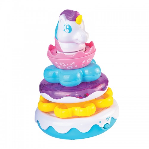 Hap-P-Kid Little Learner Musical Wobbly Unicorn Stacking Rings Hap-P-Kid Little Learner Musical Wobbly Unicorn Stacking Rings