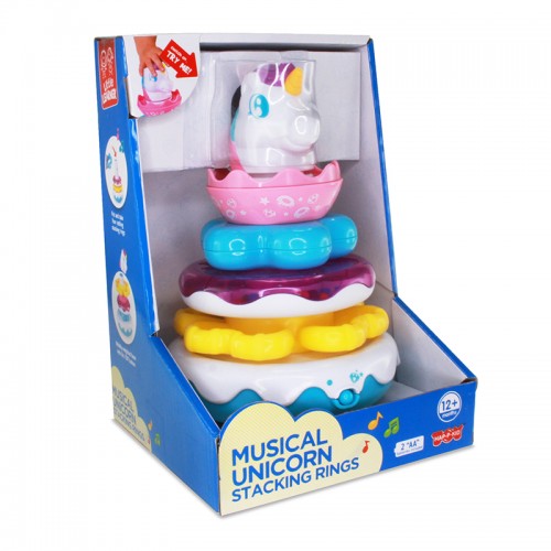 Hap-P-Kid Little Learner Musical Wobbly Unicorn Stacking Rings Hap-P-Kid Little Learner Musical Wobbly Unicorn Stacking Rings