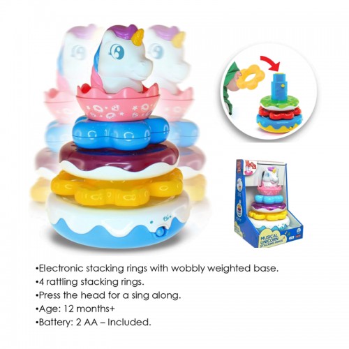 Hap-P-Kid Little Learner Musical Wobbly Unicorn Stacking Rings Hap-P-Kid Little Learner Musical Wobbly Unicorn Stacking Rings