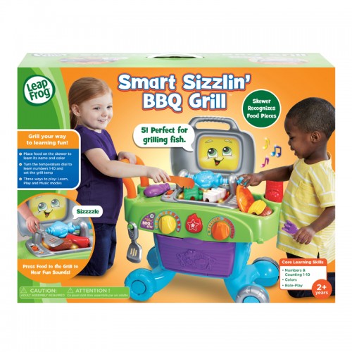 LeapFrog Grill & Learn BBQ | Smart Sizzlin' BBQ Grill | Kitchen Toy | Role Play | 2-5 years