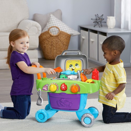 LeapFrog Grill & Learn BBQ | Smart Sizzlin' BBQ Grill | Kitchen Toy | Role Play | 2-5 years
