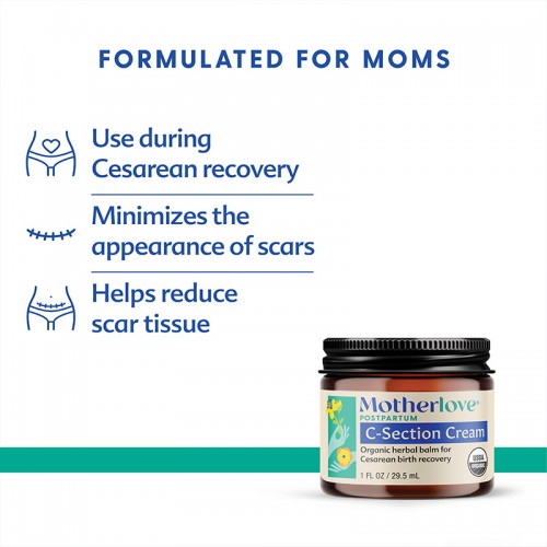 MotherLove C Section Cream (1 oz) | Made in USA | Organic