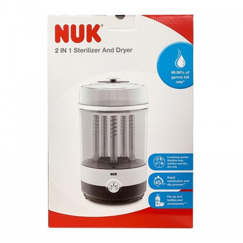 NUK 2 In 1 Sterilizer and Dryer | Baby Bottle Steam Sterilizer