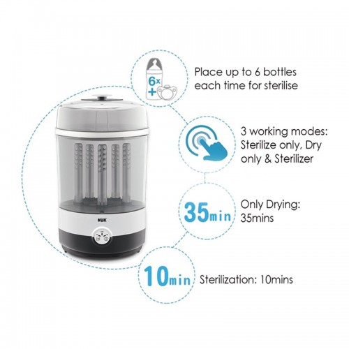 NUK 2 In 1 Sterilizer and Dryer | Baby Bottle Steam Sterilizer