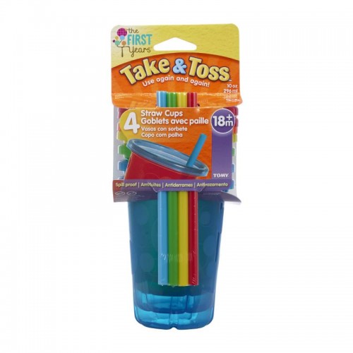 THE FIRST YEARS Take & Toss Straw Cups 10oz (4pack) 