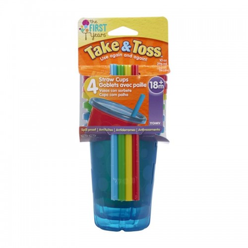 THE FIRST YEARS Take & Toss Straw Cups 10oz (4pack)  THE FIRST YEARS Take & Toss Straw Cups 10oz (4pack)