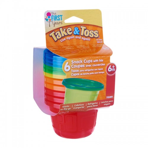 THE FIRST YEARS Take & Toss 4.5oz Snack Cups 6pk THE FIRST YEARS Take & Toss 4.5oz Snack Cups 6pk