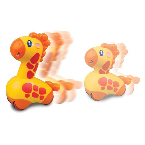 Hap-P-Kid Little Learner Press & Go Animals - White Zebra / Orange Giraffe Hap-P-Kid Little Learner Press & Go Animals - White Zebra / Orange Giraffe