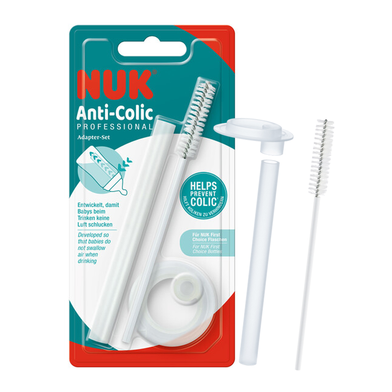 NUK Anti Colic Professional Baby Bottle Adapter Set | Compatible Anti Colic Professional Bottles | BPA Free | Made in Germany