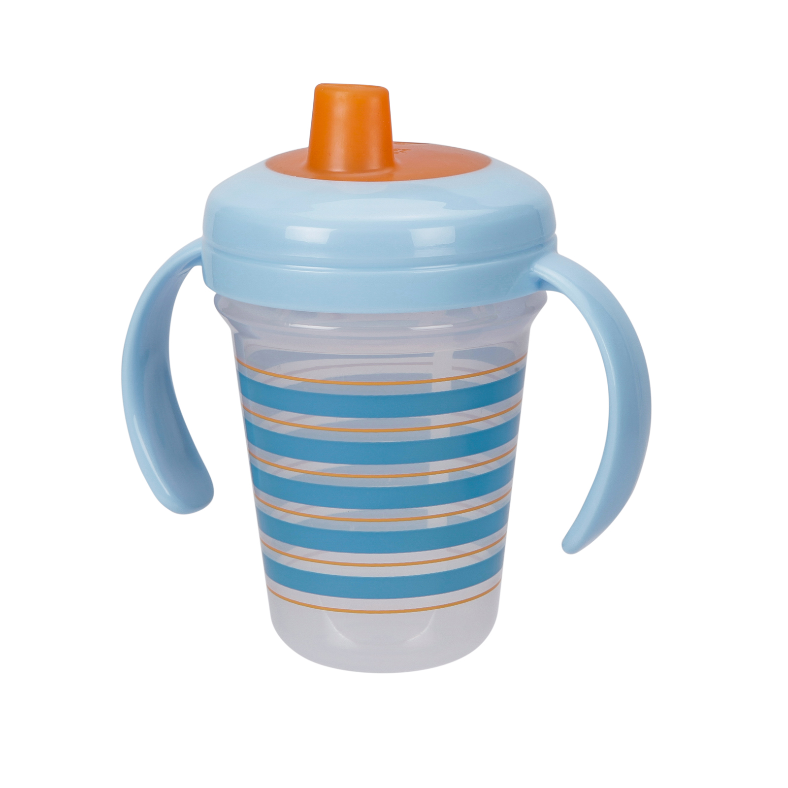 THE FIRST YEARS Stackable 7oz Soft Spout Trainer Cup - Blue Pattern THE FIRST YEARS Stackable 7oz Soft Spout Trainer Cup - Blue Pattern